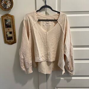 Pilcro Crop Sweatshirt